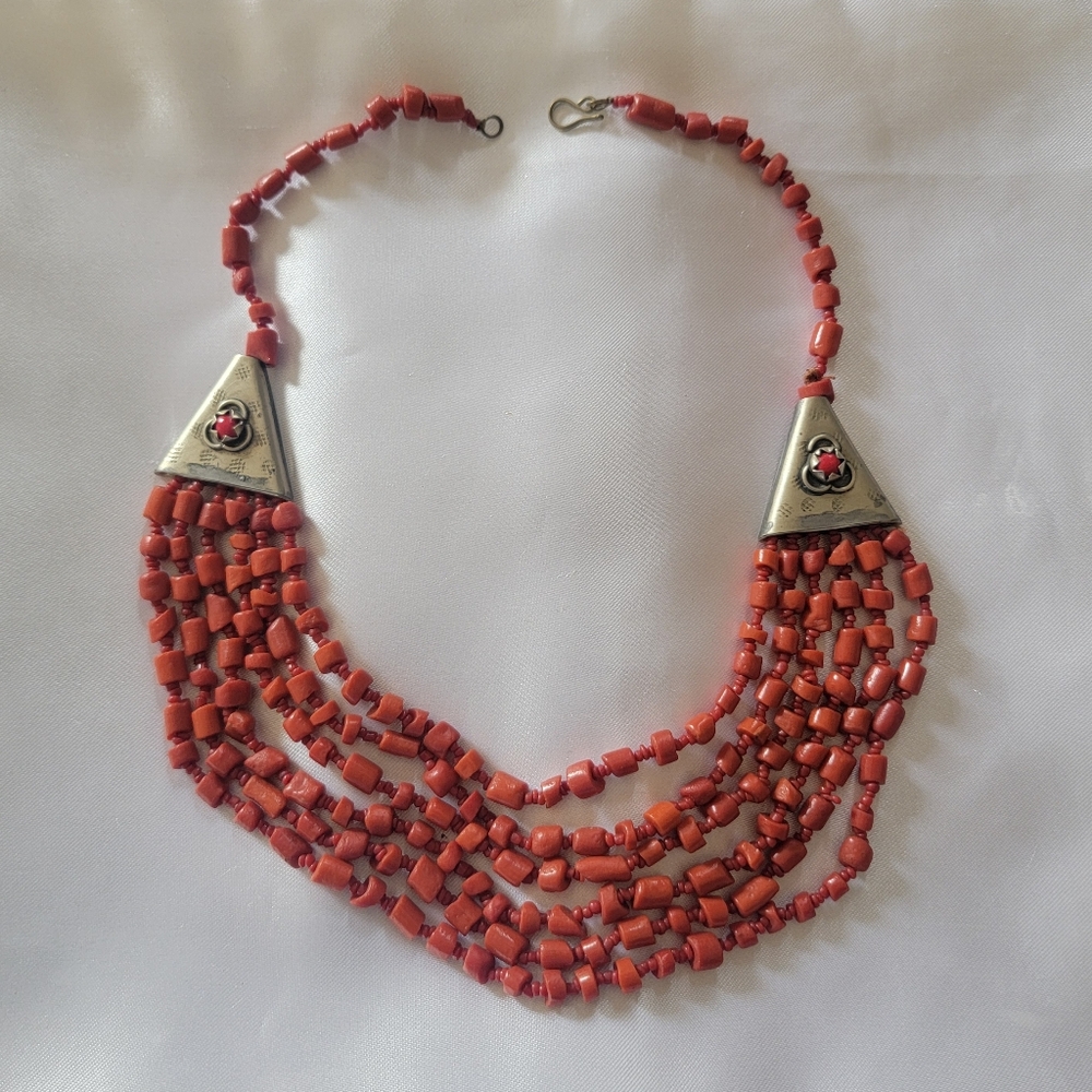 Moroccan Red Coral Necklace